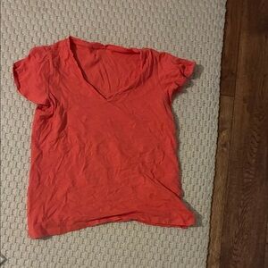 Women's V-Neck Orange Top